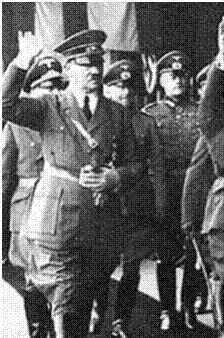 Cuadro de texto:     El Fuhrer Adolfo Hitler y el Caudillo Francisco Franco.   